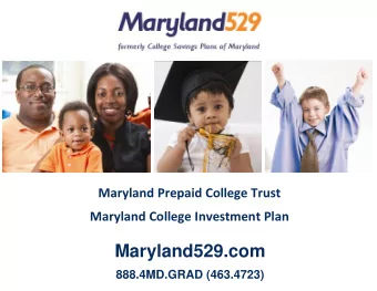 Maryland529.com  888.4MD.GRAD (463.4723)  Why Save for College?  An example of how borrowing