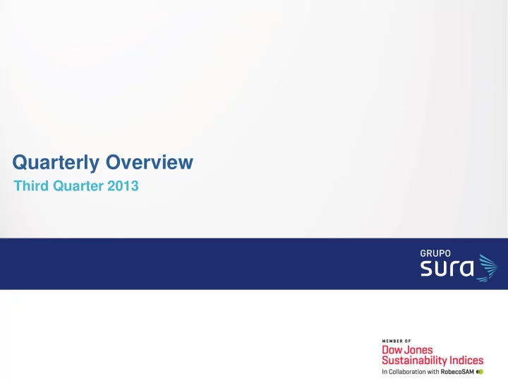 quarterly overview