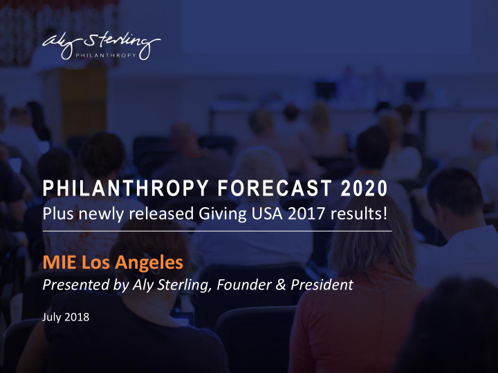 philanthropy forecast 2020