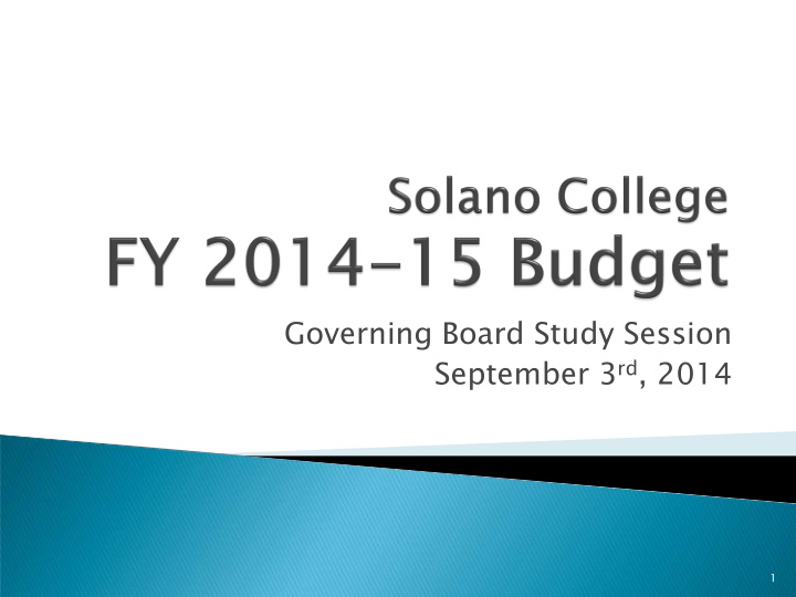governing board study session september 3 rd 2014