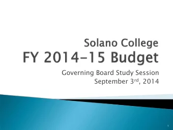 Governing Board Study Session September 3 rd , 2014  1  Sound Fiscal Management Self-Assessment