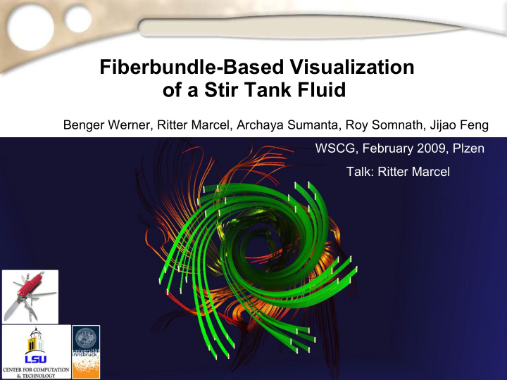 fiberbundle based visualization of a stir tank fluid