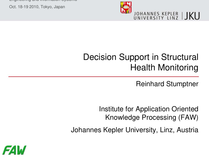 decision support in structural health monitoring