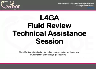 Fluid  luid Revie  view  w  Technical  hnical Ass  ssistance  stance  Se  Sess  ssion  ion  The