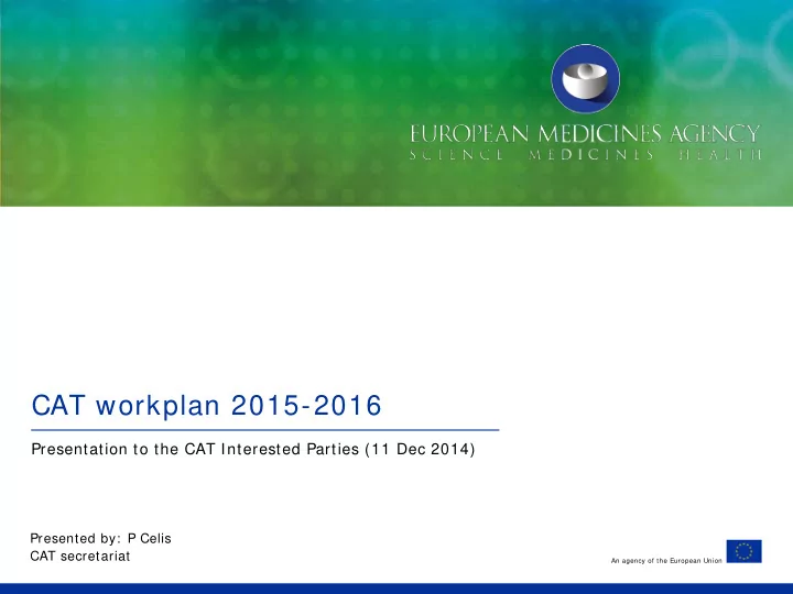 cat workplan 2015 2016