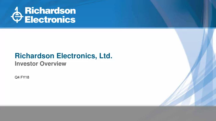 richardson electronics ltd