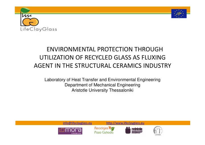 environmental protection through utilization of recycled