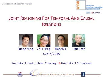 Understanding time is key to understanding events q Timelines (in stories, clinical records),