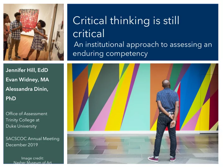 critical thinking is still
