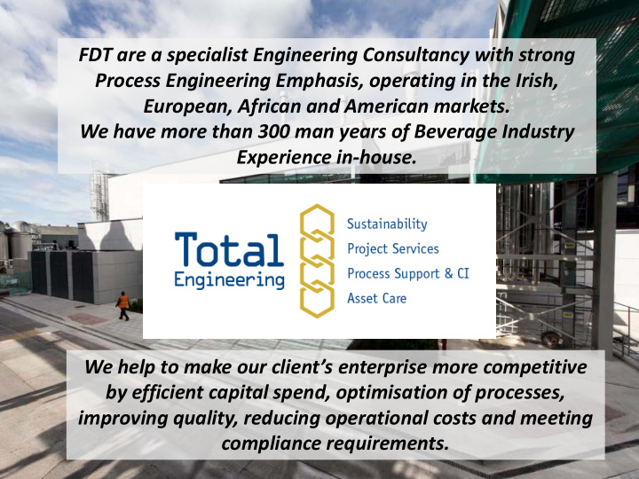 fdt are a specialist engineering consultancy with strong