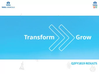 Q4 and FY17-18 Results  Q2FY1819 RESULTS  Board Approval on Capex Expansion at Mithapur:   The