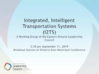 Overview of This Session:  What is the mandate of the I2TS  Working  Group?  What are the