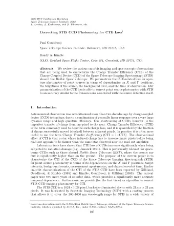 106  Goudfrooij  Figure 1. Schematic architecture of the STIS CCD. The 1024  1024 pixel device