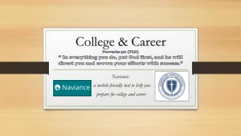 College &amp; Career  Naviance:  a mobile-friendly tool to help you  prepare for college and career