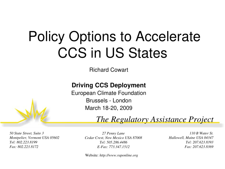 policy options to accelerate ccs in us states