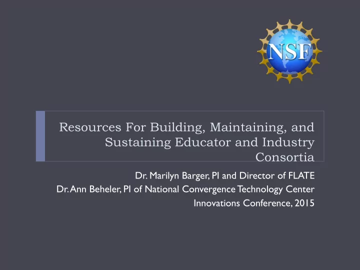 resources for building maintaining and sustaining