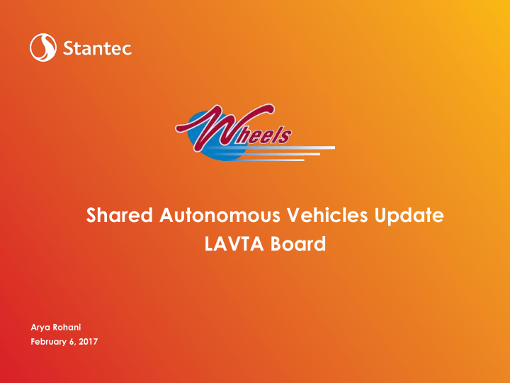 shared autonomous vehicles update lavta board