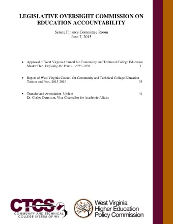 LEGISLATIVE OVERSIGHT COMMISSION ON EDUCATION ACCOUNTABILITY  Senate Finance Committee Room  June