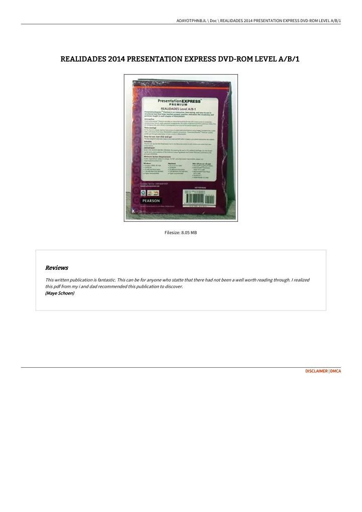 realidades 2014 presentation express dvd rom level a b 1