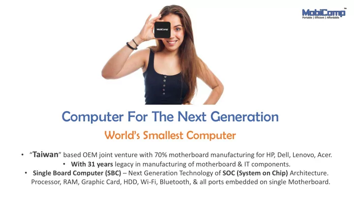 computer for the next generation
