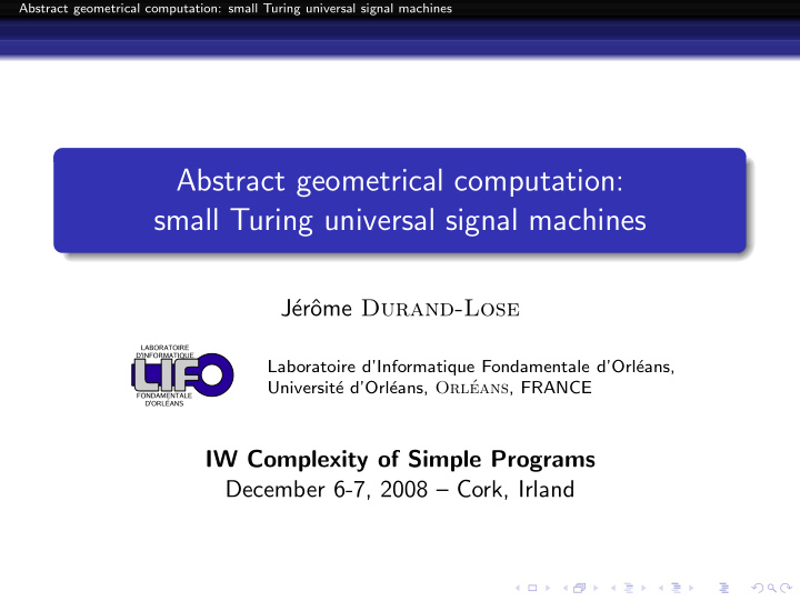 abstract geometrical computation small turing universal