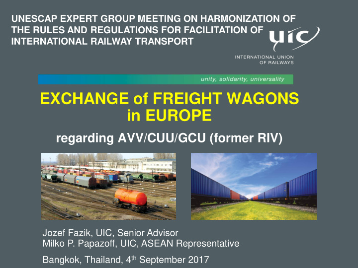 exchange of freight wagons