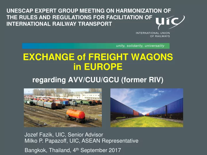 exchange of freight wagons
