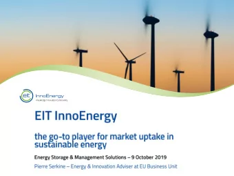 The European Institute of Innovation and Technology            Education  InnoEnergy