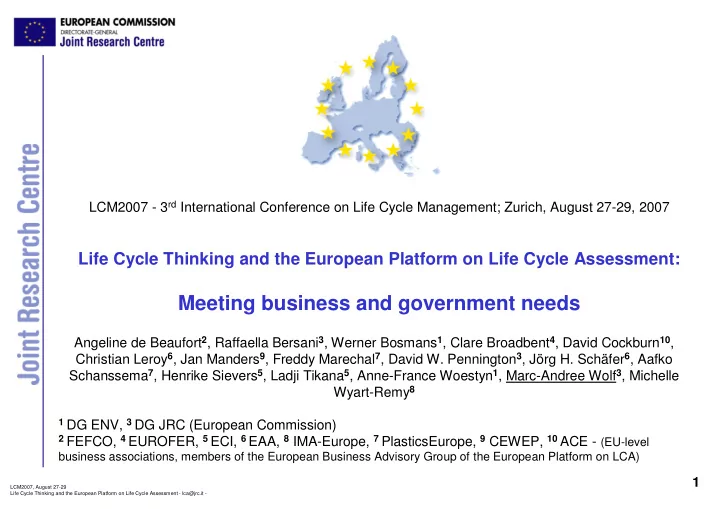 meeting business and government needs