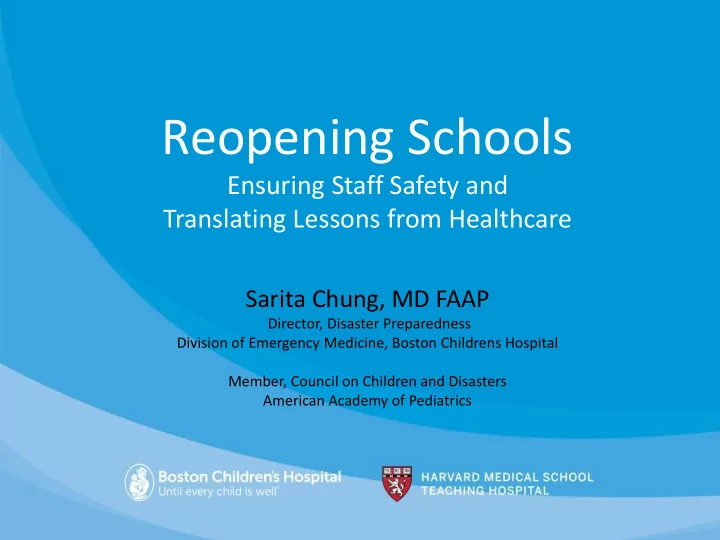 reopening schools