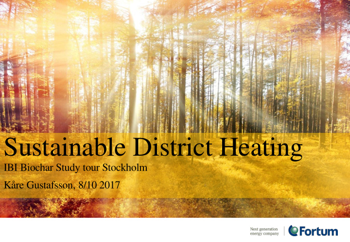 sustainable district heating