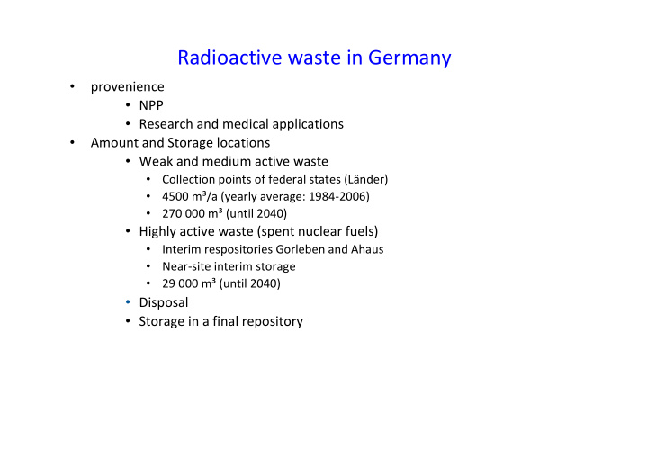 radioactive waste in germany