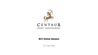 BCI Online Session 15 th July 2020  Who we are! Incorporated on 1 st October 2000 as FSCA