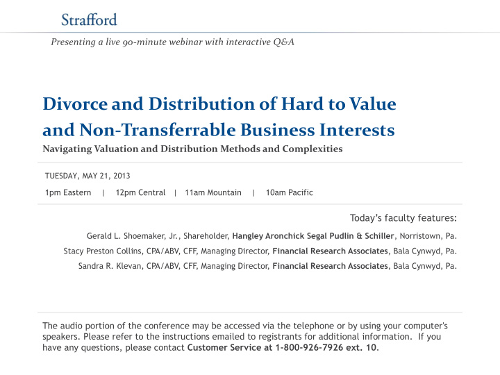 divorce and distribution of hard to value and non