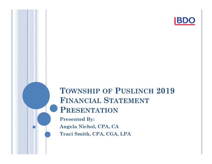 t ownship of p uslinch 2019