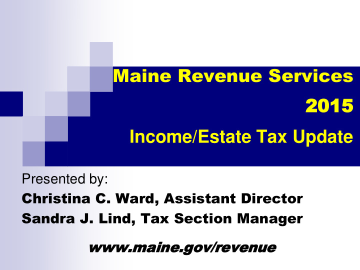 income estate tax update