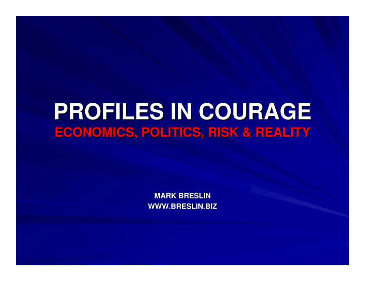 profiles in courage profiles in courage