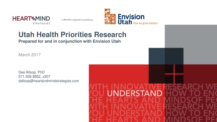 utah health priorities research