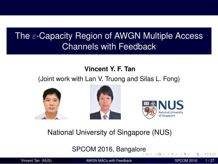 the capacity region of awgn multiple access channels with
