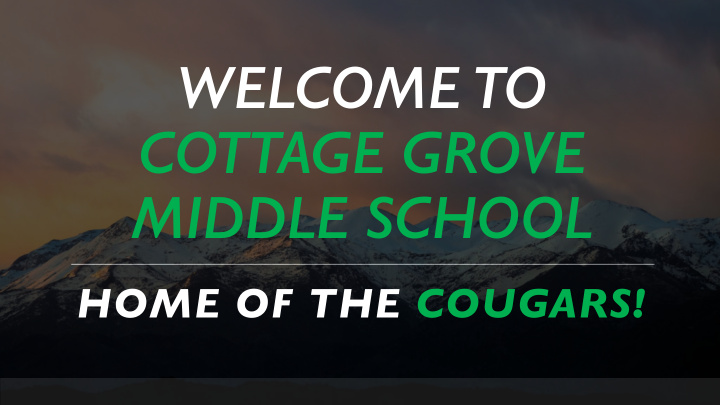 welcome to cottage grove middle school