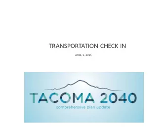 TRANSPORTATION CHECK IN  APRIL 1, 2015  BUILDING FR  BUILDING FROM THE TMP  OM THE TMP  TMP