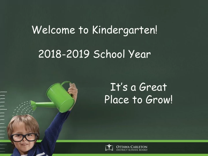 welcome to kindergarten 2018 2019 school year it s a