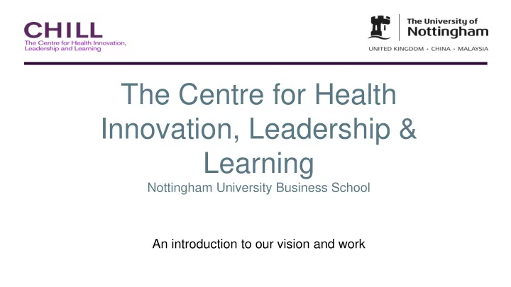innovation leadership