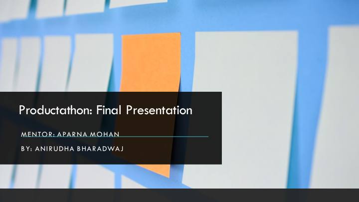 productathon final presentation
