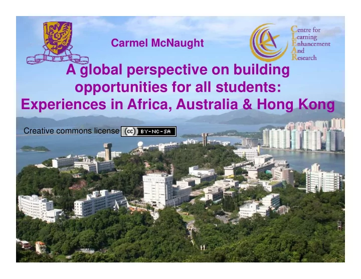 a global perspective on building opportunities for all