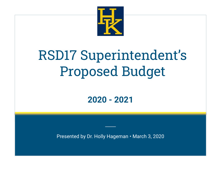 rsd17 superintendent s proposed budget