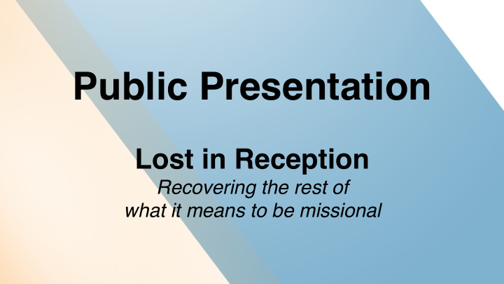 public presentation