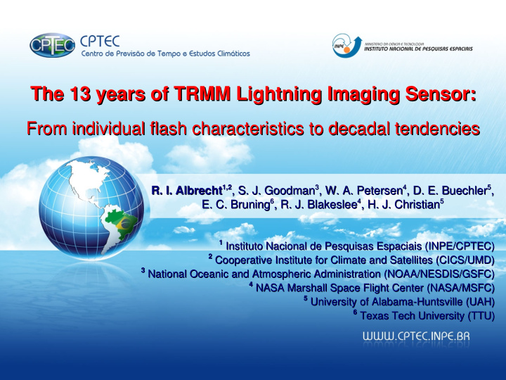 the 13 years of trmm lightning imaging sensor the 13