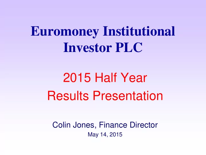 euromoney institutional