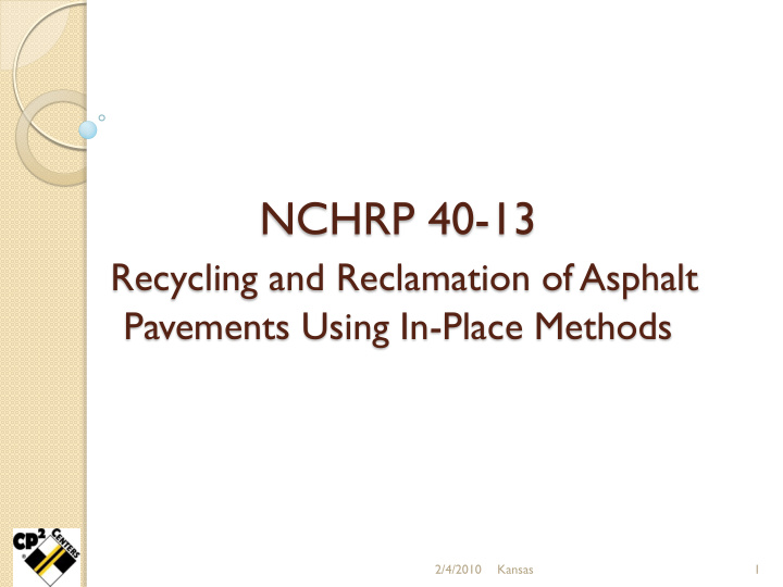 nchrp 40 13